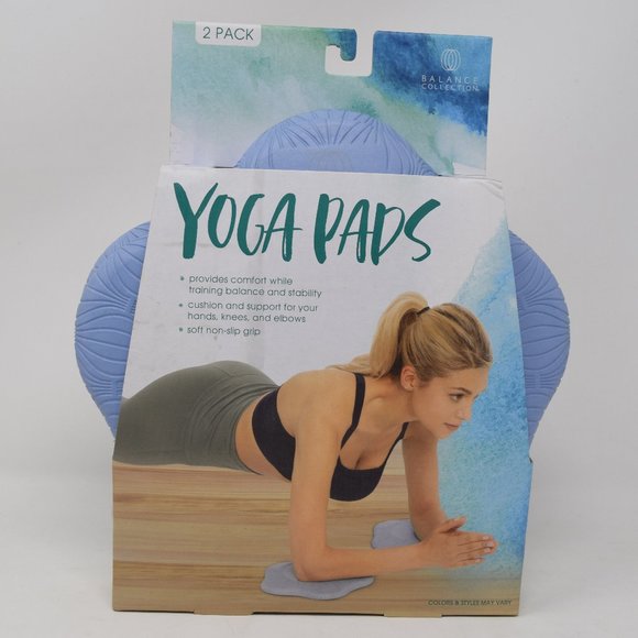 Balance Collection Yoga Pads 2 Pack Fitness Home Gym Travel New - Picture 1 of 8